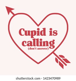 CUPID IS CALLING VECTOR HEART