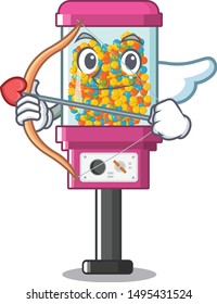 Cupid candy vending machine isolated in mascot