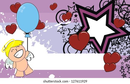 cupid cartoon background in vector format very easy to edit