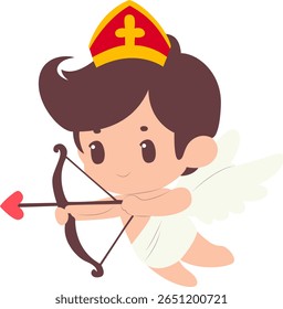 Cupido Desenho Animado Boy Valentine's Bow Arrow