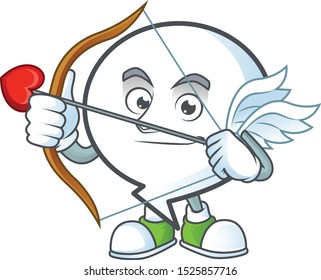 Cupid cartoon circle bubble for the text.
