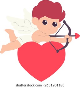 Cupido Cartoon Seta Cardíaca Valentim, Ângulo de namoro