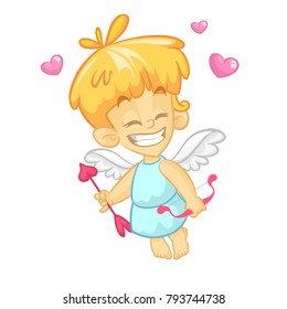 Cupid cartoon mascot. Vector icon or print for t-shirt. St. Valentine's Day