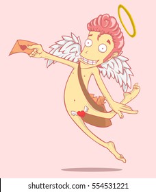 Cupid cartoon vector and illustration. valentine day