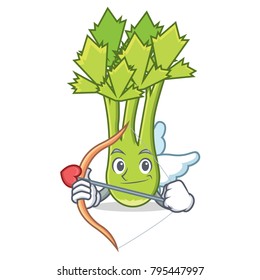 Cupid celery character cartoon style