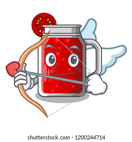 Cupid character beverage healthy sweet tomato juice