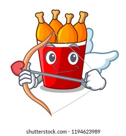 Cupid character bucket chicken fried fast food