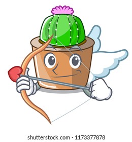 Cupid character cartoon flower of star cactus