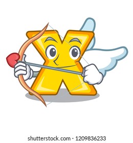 Cupid character cartoon multiply sign for logo