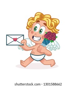 Cupid Character Design, happy valentines day, cupid vector