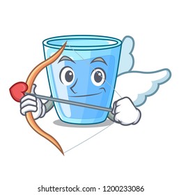 Cupid character glass of water for drink