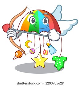 Cupid character hanging toy attached to cot