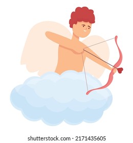 Cupid character icon cartoon vector. Valentine day. Funny boy