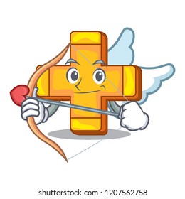 Cupid character line draw symbol plus sign