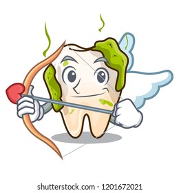 Cupid character unhealthy decayed teeth before rehabilitation