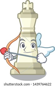 Cupid chess king isolated in the character