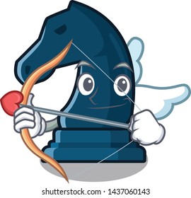 Cupid chess knight in the mascot shape