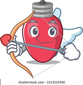 Cupid christmas lights isolated in the cartoon