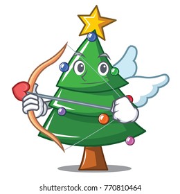Cupid Christmas tree character cartoon