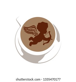 cupid coffee, vector icon