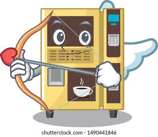 Cupid coffee vending machine isolated the mascot