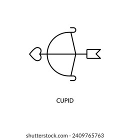 cupid concept line icon. Simple element illustration. cupid concept outline symbol design.