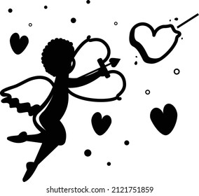 Cupid concept, passionate desire Vector Icon Design, Valentines Day Symbol, Love and Romance Sign, Friendship and Love sickness stock illustration