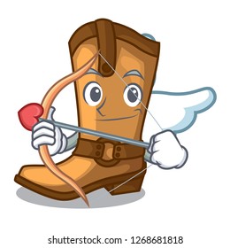 Cupid cowboy boots in the shape cartoon