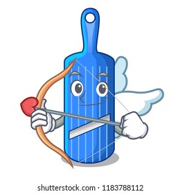 Cupid cut food on mandolin slicer cartoon