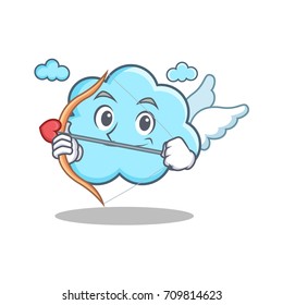 Cupid cute cloud character cartoon
