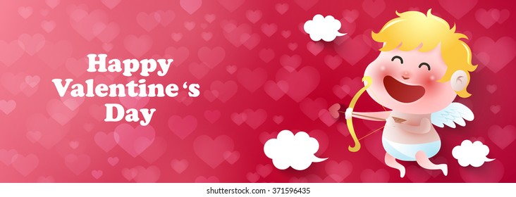 cupid cute, valentines, vector