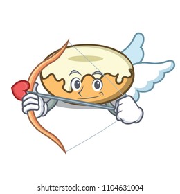 Cupid donut with sugar character cartoon
