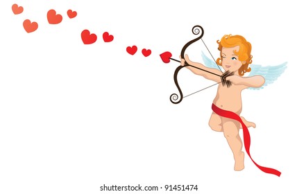 Cupid EPS 8 vector, grouped for easy editing.
