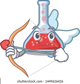 Cupid erlenmeyer flask isolated in the mascot