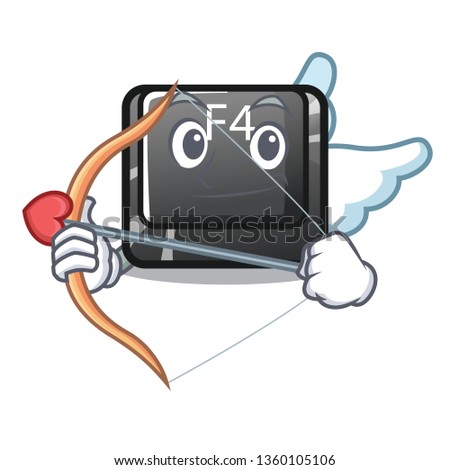 Cupid f4 button installed on cartoon keyboard