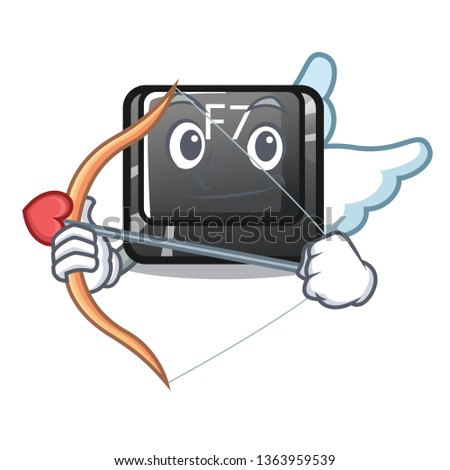 Cupid f7 button installed on cartoon keyboard