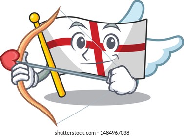 Cupid flag england isolated in the mascot