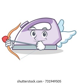 Cupid flat iron character vector art