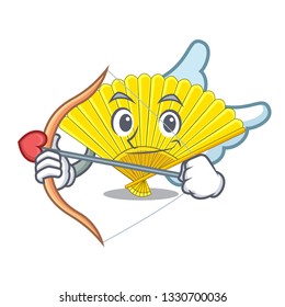 Cupid folding cartoon fan in the bag