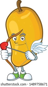 Cupid fresh mango character cartoon with mascot