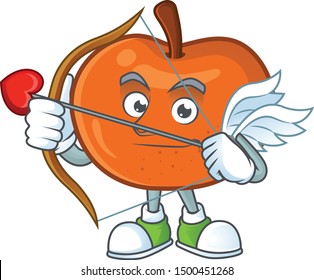 Cupid fresh tangerine juicy in cartoon character.