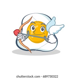 Cupid fried egg character cartoon
