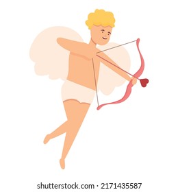 Cupid gift icon cartoon vector. Valentine day. Love cute