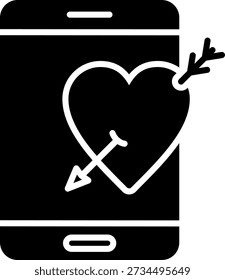 Cupido Glyph Design de ícones vetoriais