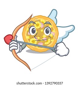Cupid hawaiian pizza isolated in the character