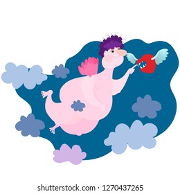 Cupid with a heart
