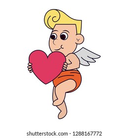 Cupid with heart