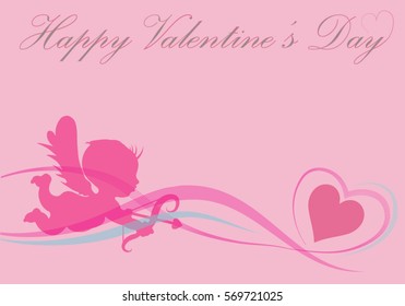 Cupid Heart Abstract background for wedding and valentine day card. Vector