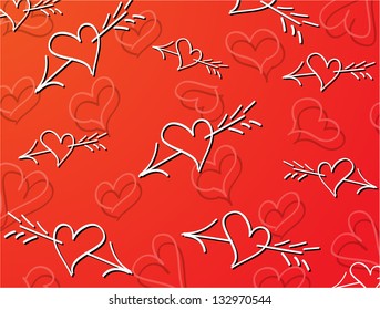 Cupid, heart with an arrow