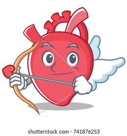 Cupid heart character cartoon style